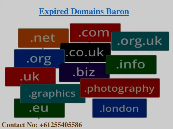 Buy an Expired Domain From Expired Domains Baron