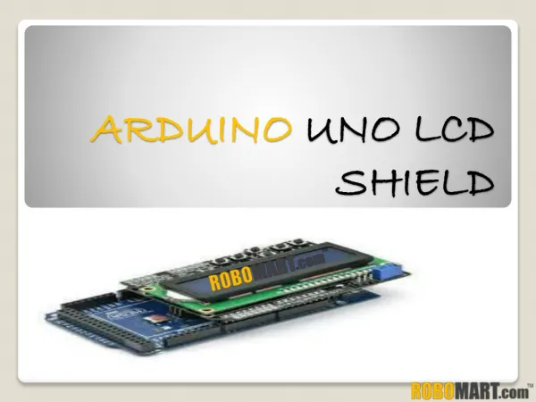 Arduino Uno Lcd Shield By Robomart