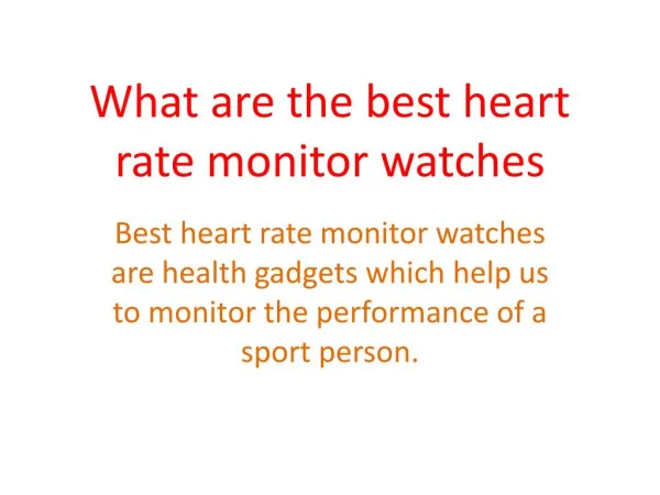 best heart rate monitor watches for good fitness