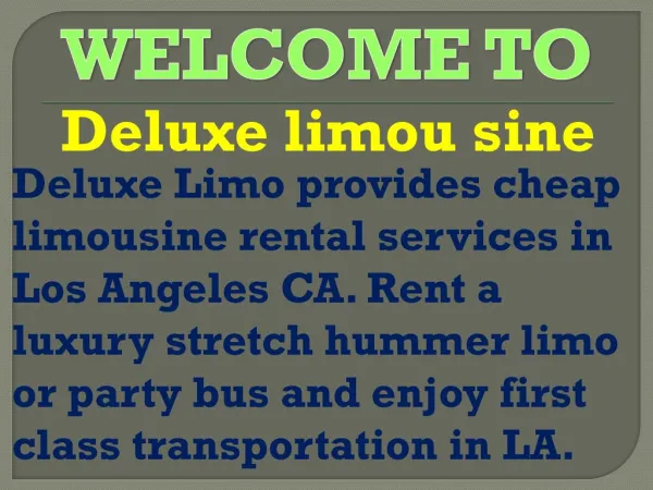 Stretch limo los angeles