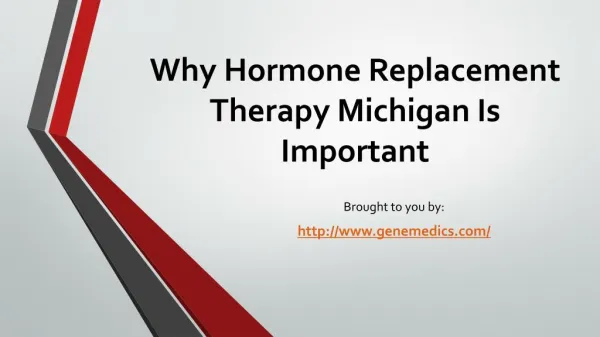 Why Hormone Replacement Therapy Michigan Is Important