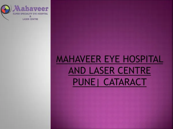 Mahaveer Eye hospital and laser centre Pune