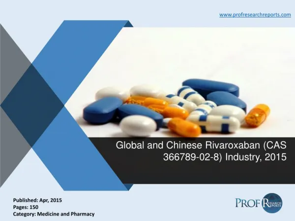 Rivaroxaban Industry Share, Market Size 2015 | Prof Research Reports