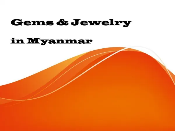 Myanmar Gems & Jewelry