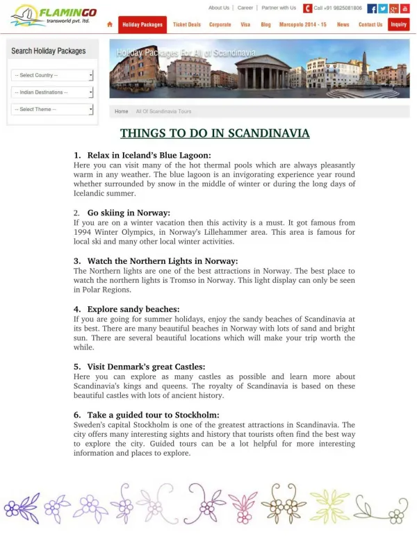THINGS TO DO IN SCANDINAVIA