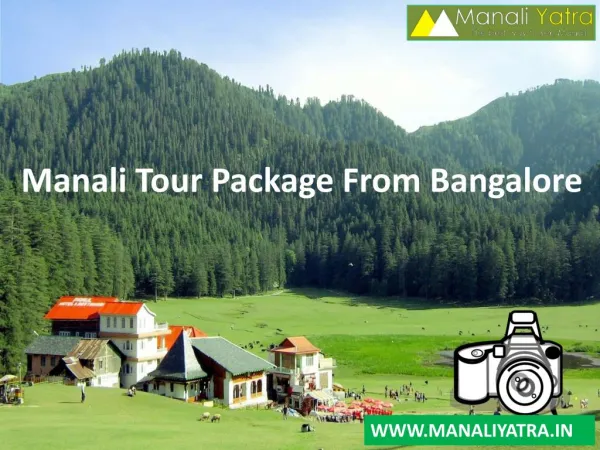 Manali Tour Package From Bangalore
