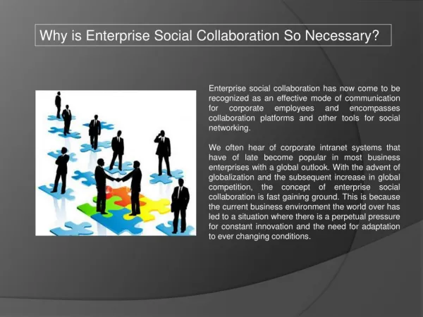 Why is Enterprise Social Collaboration So Necessary?