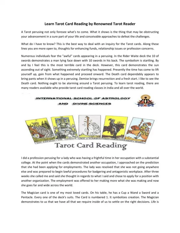 Tarot Card Reading Classes Courses in India- Dr. Himani J
