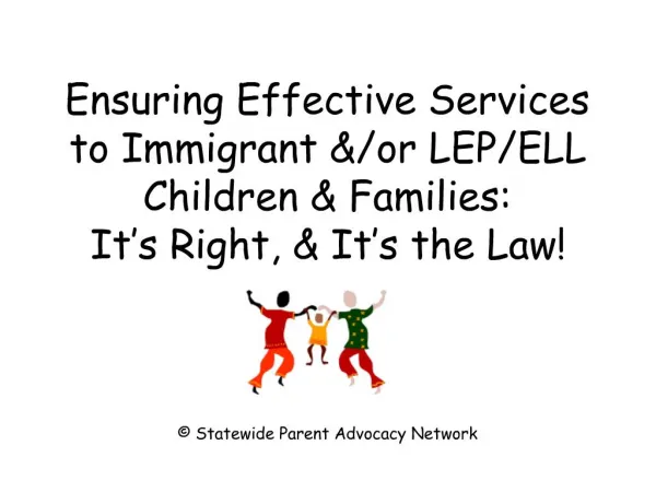 Ensuring Effective Services to Immigrant