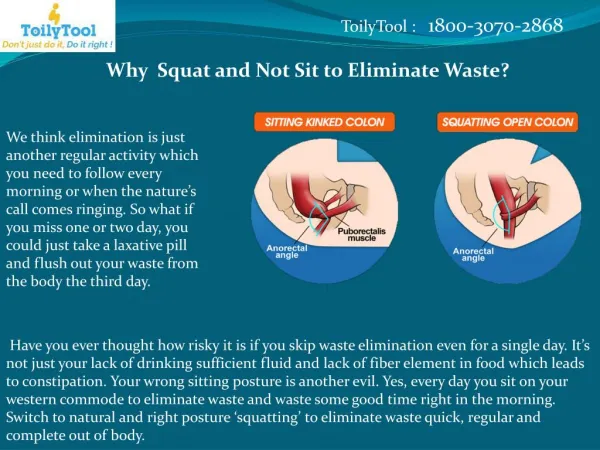 Why Squat and Not Sit to Eliminate Waste