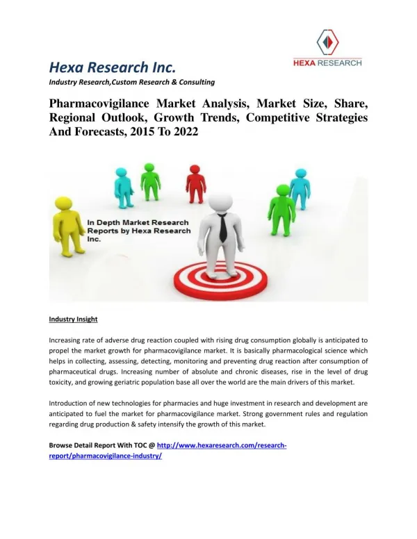 Pharmacovigilance Market Analysis,Market Size, Share, Regional Outlook, Growth Trends, Competitive Strategies And Foreca