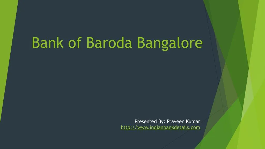 bank of baroda bangalore
