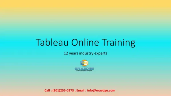 Tableau online Training in USA, UK, AUS | Eraedge