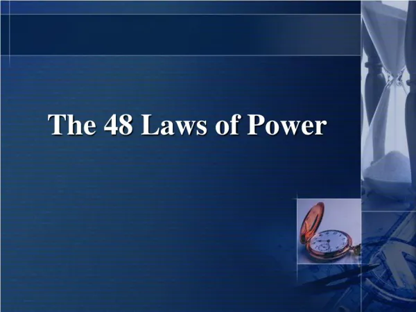 48 Laws Of Power