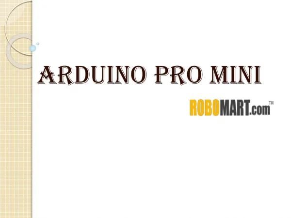 Buy Arduino Pro Mini India By Robomart