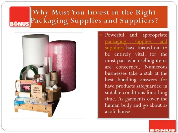 Why must you invest in the right packaging supplies and suppliers