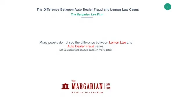 Differences between Lemon Law and Dealer Fraud Cases