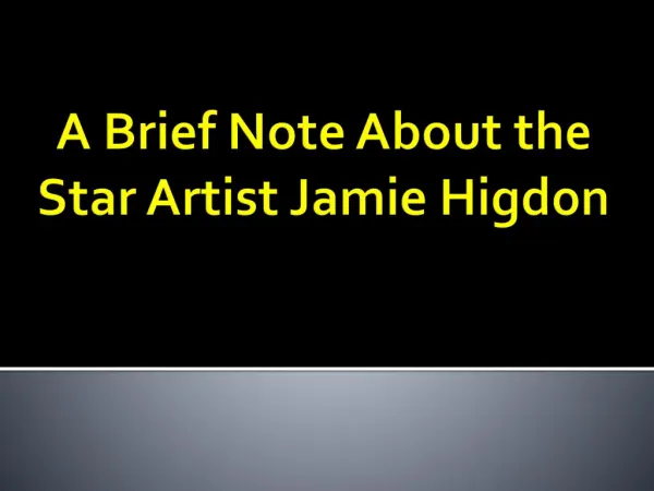 Music Artists - Jamie Higdon