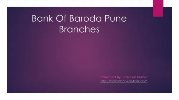 bank of baroda pune