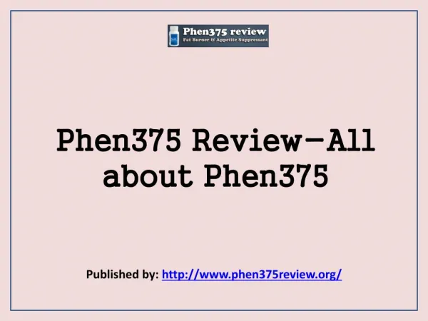 Phen375 Review-All About Phen375