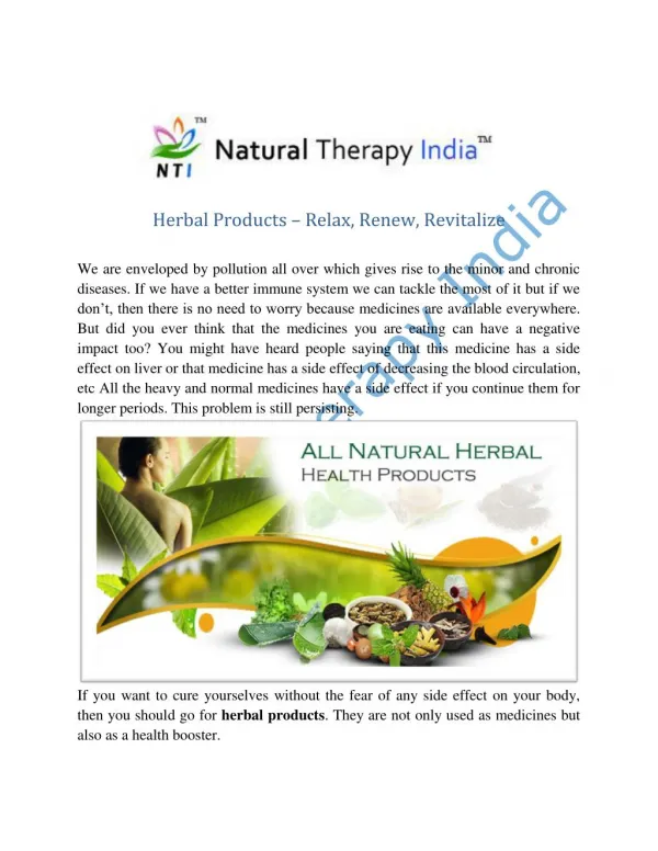 Herbal Products Manufacturers Suppliers Exporters India