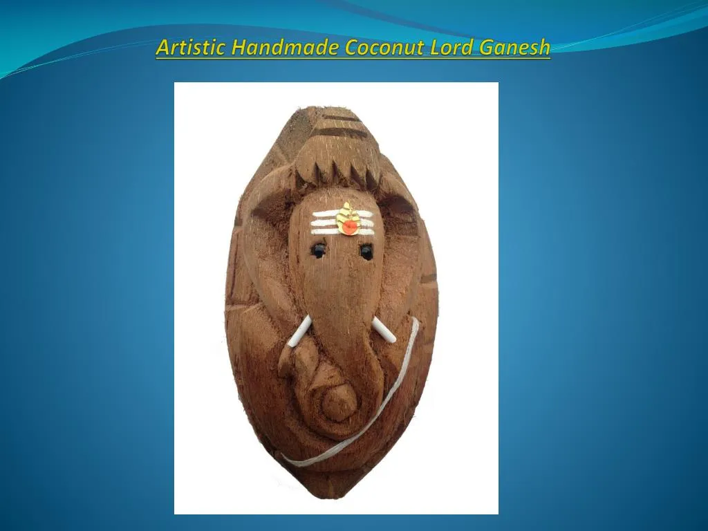 artistic handmade coconut lord ganesh