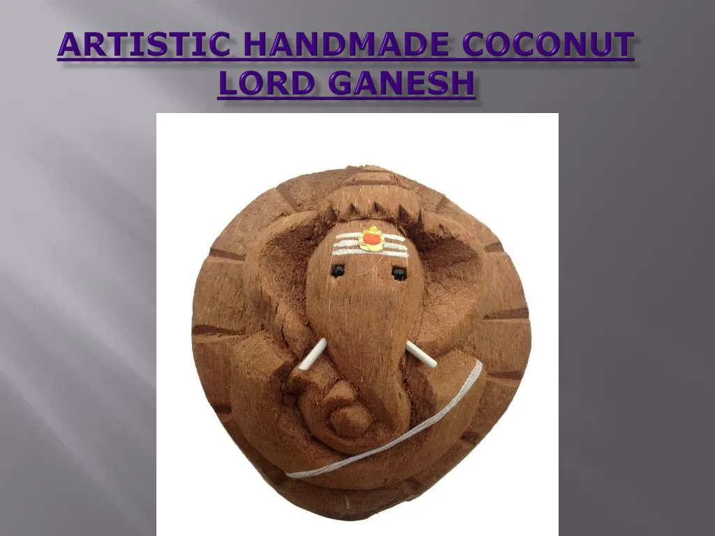 artistic handmade coconut lord ganesh