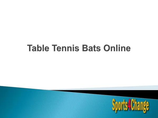 Table Tennis Bats Online