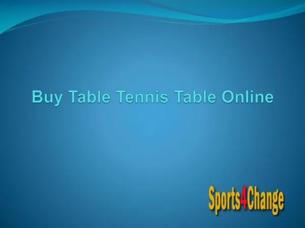 Buy Table Tennis Table Online