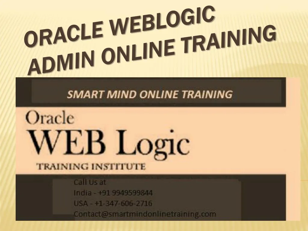 oracle weblogic admin online training