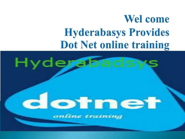 Dot net online training in UK