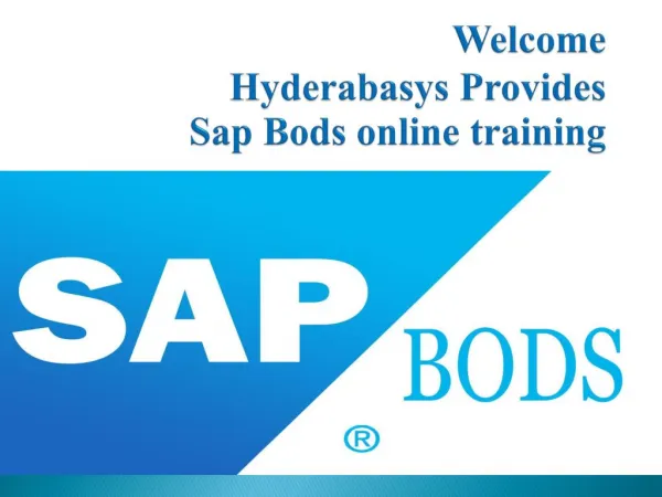 sap bods online training in UK