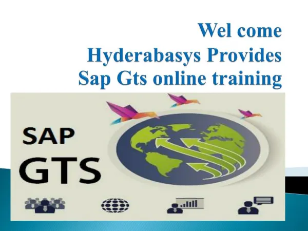 sap gts online training in UK