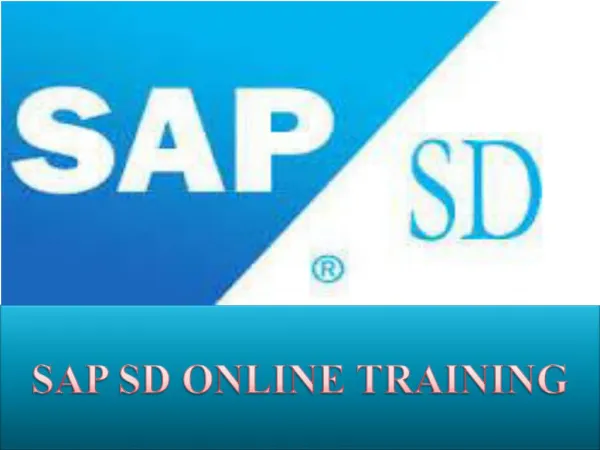 SAP SD Online Training Courses in INDIA, USA, UK, AUSTRILA