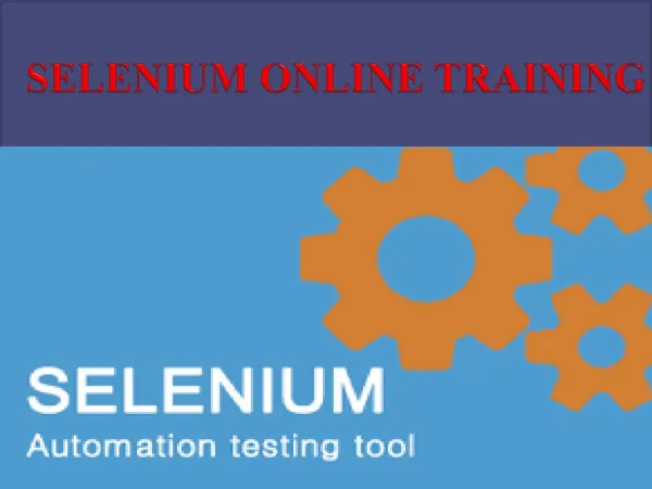 SELENIUM Online Training Courses in INDIA, USA, UK,