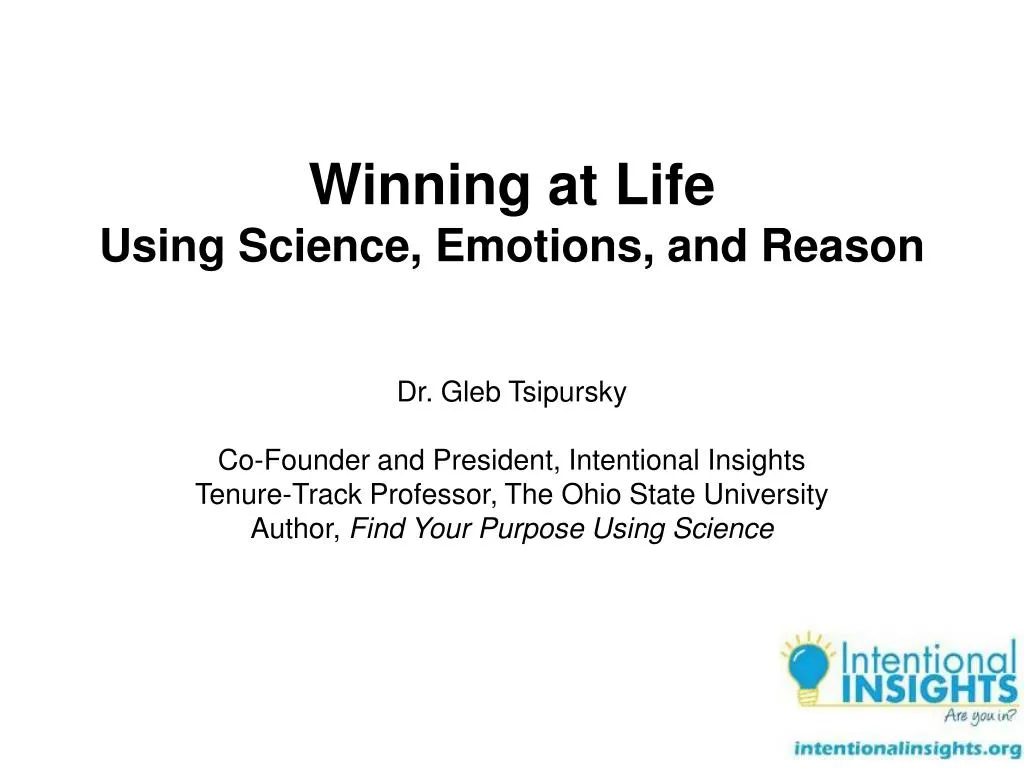 winning at life using science emotions and reason
