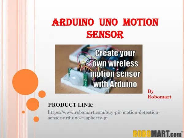 Arduino uno Motion Sensor By Robomart