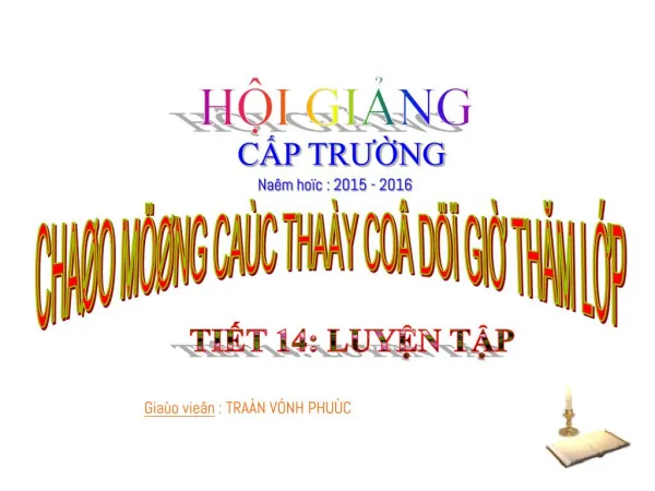 Tiết 14: Luyện tập Đại 8