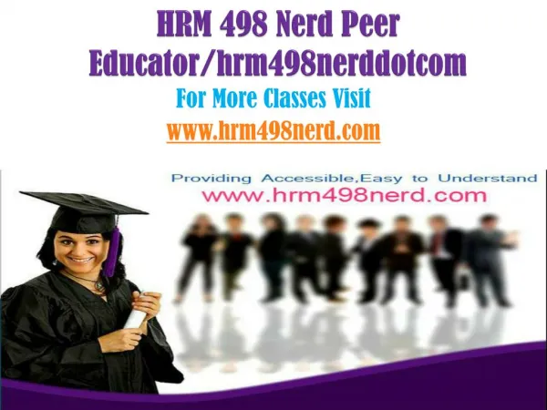 HRM 498 Nerd Peer Educator/hrm498nerddotcom