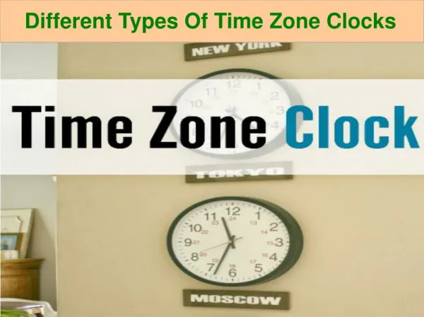 Different Types of Time Zone Clocks