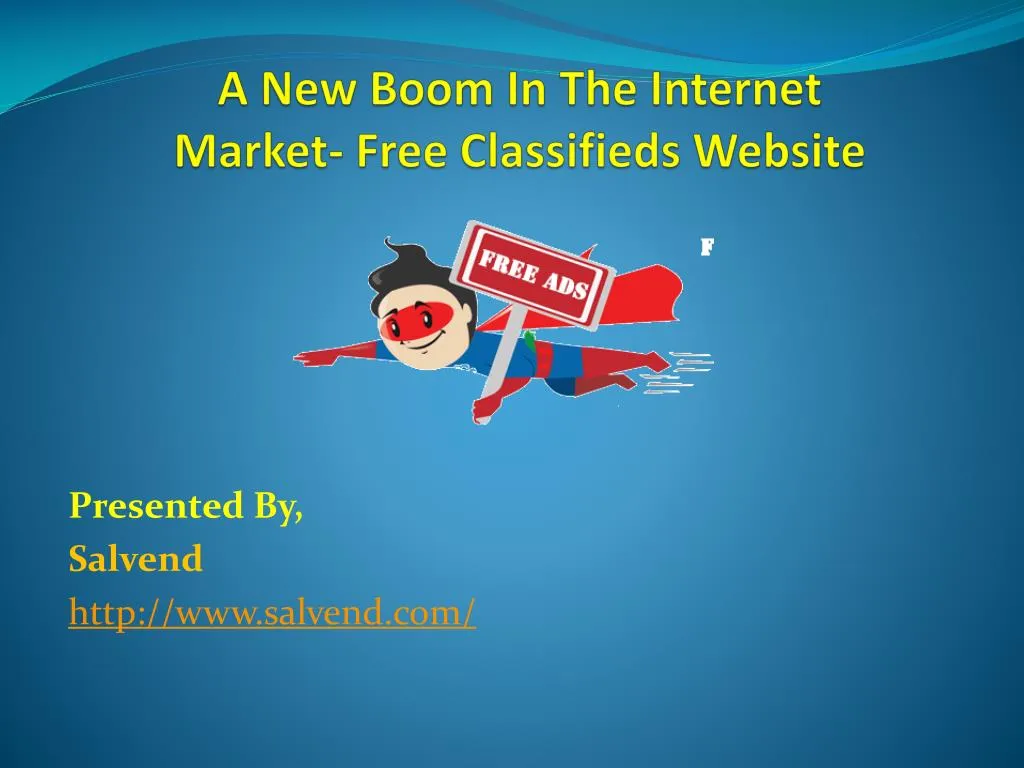 a new boom in the internet market free classifieds website