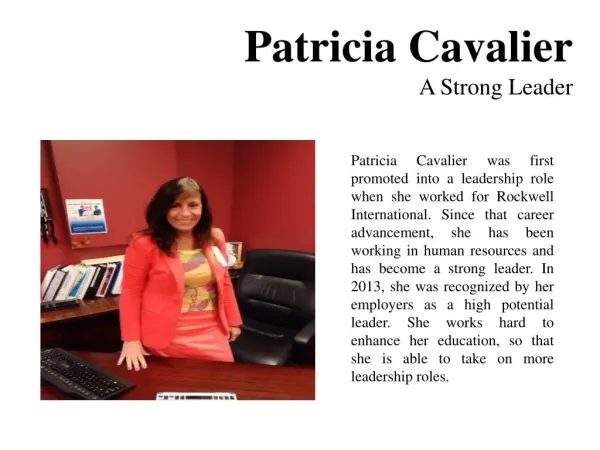 Patricia Cavalier-A Strong Leader