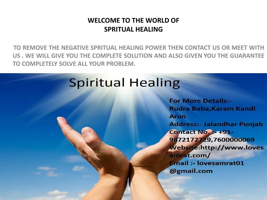 welcome to the world of spritual healing