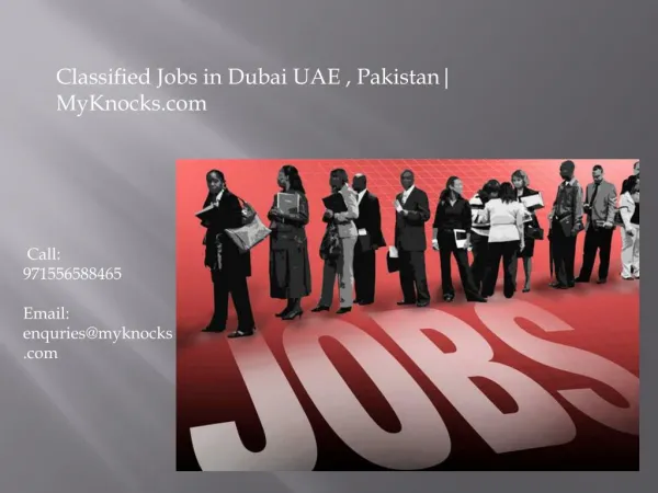 Classified Ads in UAE | MyKnocks.com