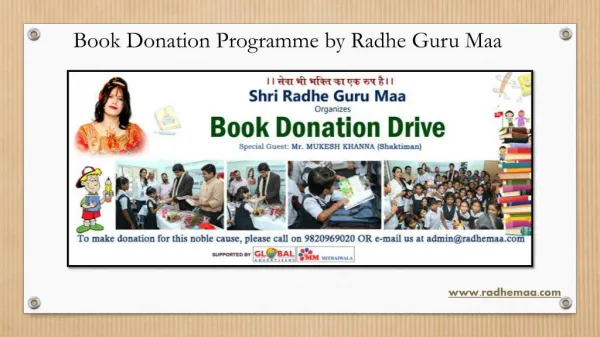 Book Donation Programme by Radhe Guru Maa