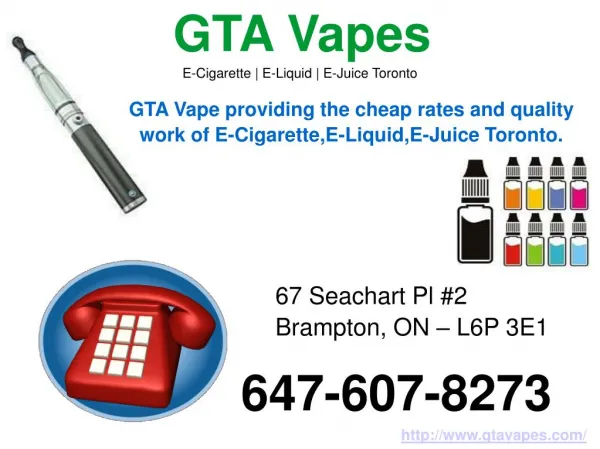 Gta Vapes – Buy Online E-Cigarette, E-Juice & E-Liquid Toronto