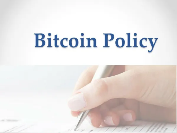 Bitcoin Policy