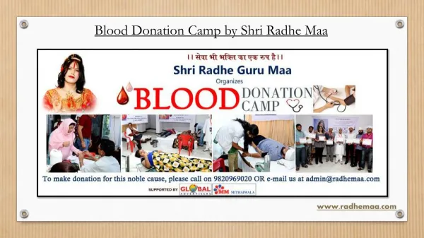 Blood Donation Camp by Shri Radhe Maa