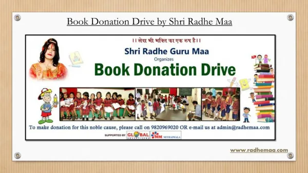 Book Donation Drive by Shri Radhe Maa