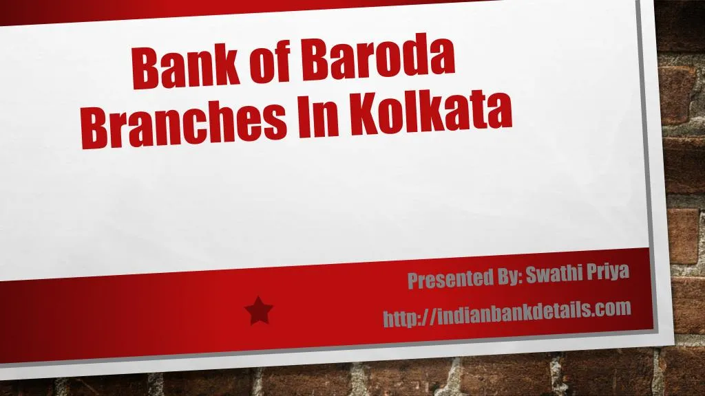 bank of baroda branches in kolkata